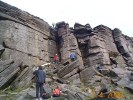 Me at the bottom of an abseil (red rope)